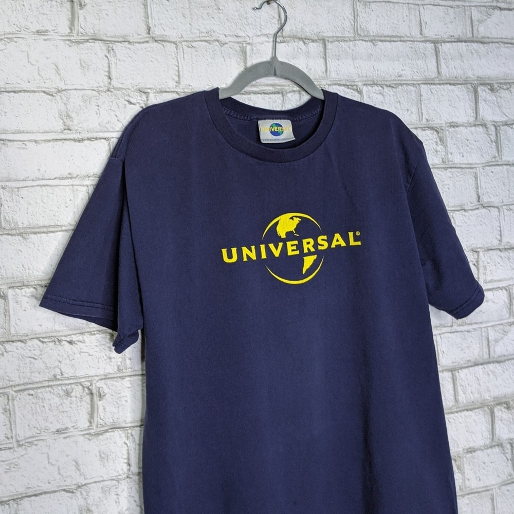 Vtg Universal Studios Tshirt Shirt Blue Spellout